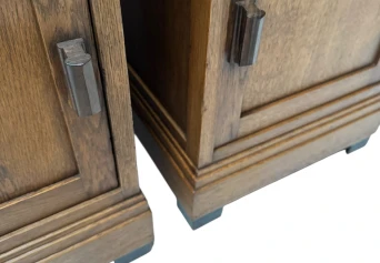 Two Art Deco Modernist Nightstands or Bedside Tables, 1920s